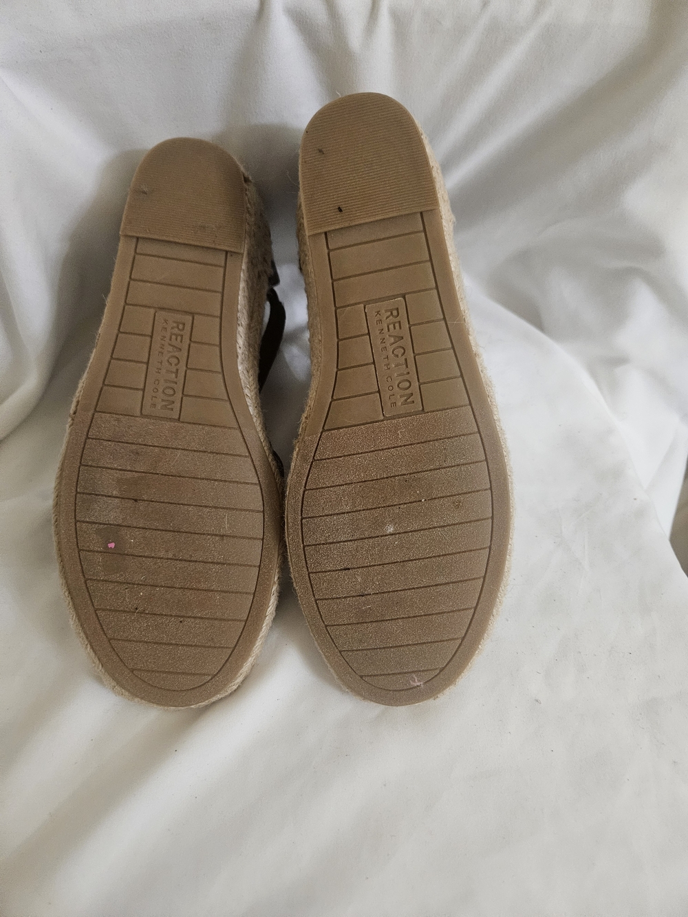 Kenneth Cole Black Leather Strappy Espadrille Flats - Picture 3 of 5